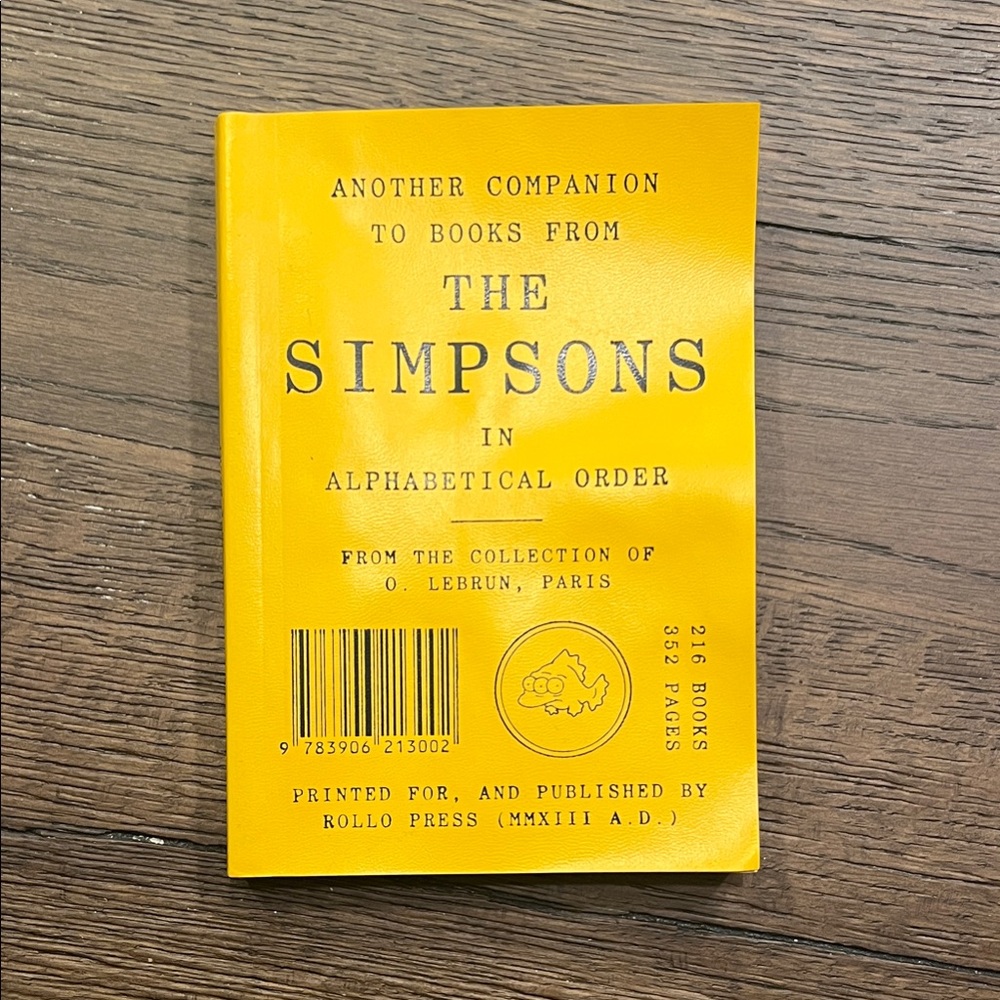 Another Companion to Books From The Simpsons in Alphabetical Order Art Book